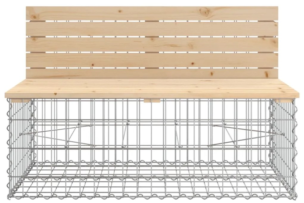 Banco de jardim c/ design gabião 103x70x65 cm pinho maciço