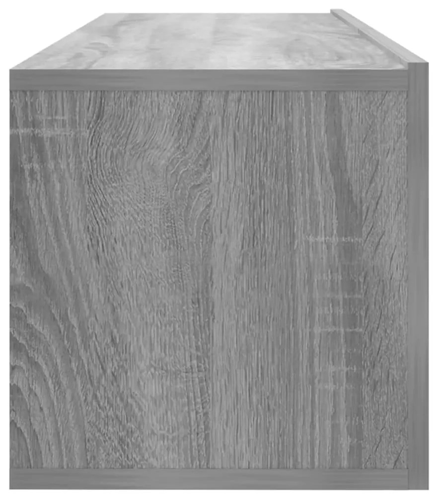 Móvel parede TV 100x30x30 cm derivados de madeira cinza sonoma