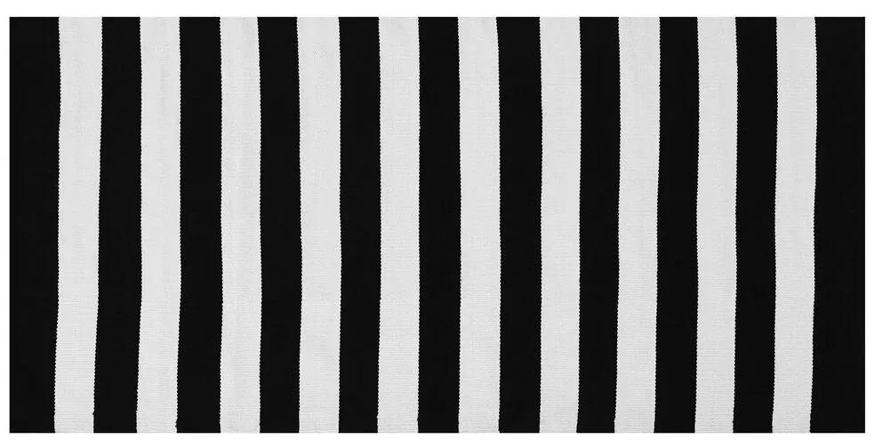 Tapete de exterior preto e branco 80 x 150 cm TAVAS Beliani
