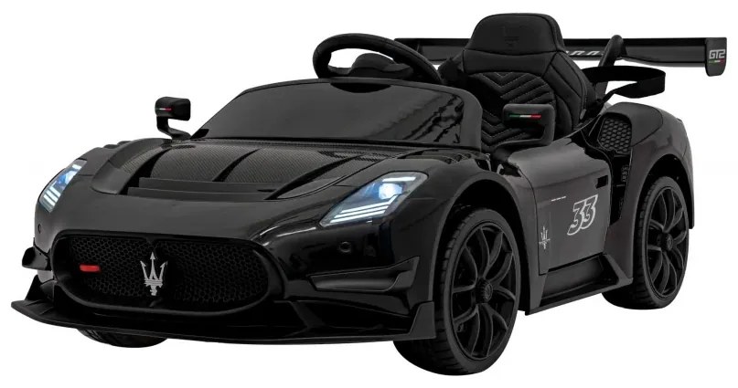 Carro elétrico para Crianças Maserati MC20 GT2 12V 4x4 Rodas Espuma EVA, Assento couro ecológico Preto
