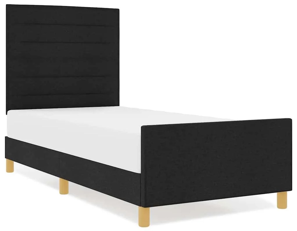 Estrutura de Cama Preta 80x200 cm