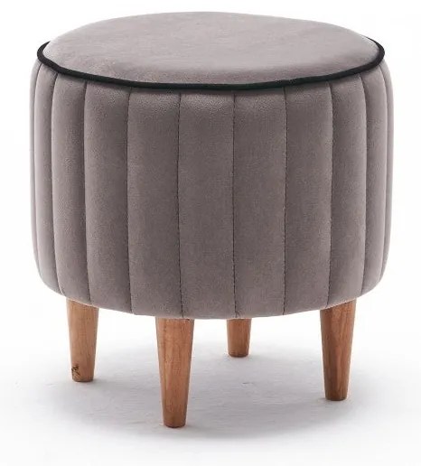 Pouffe Lindy – Cinzento – 40 cm x 40 cm x 40 cm