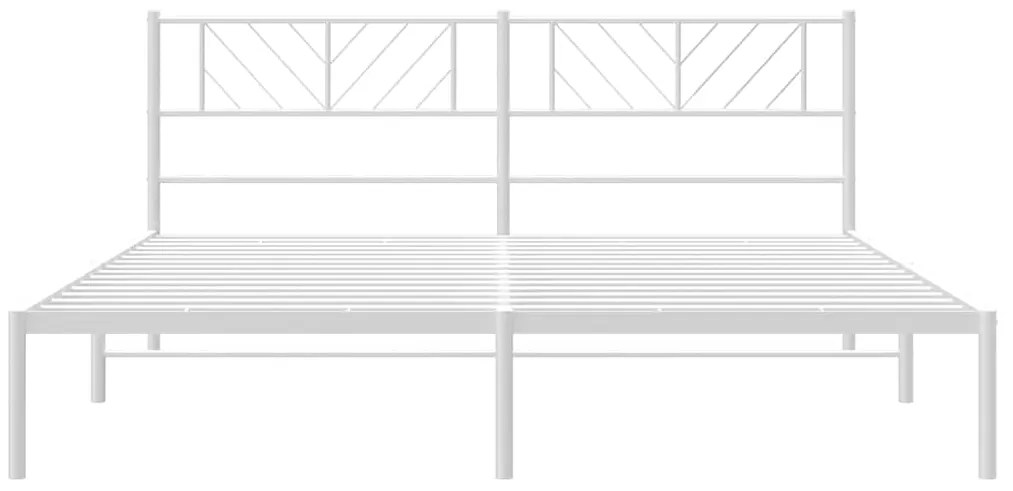 Estrutura de cama com cabeceira 183x213 cm metal branco