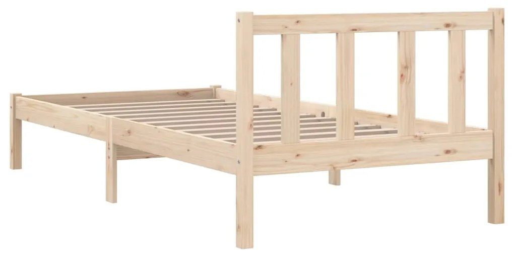 Estrutura de cama pequena solteiro 75x190 cm pinho maciço