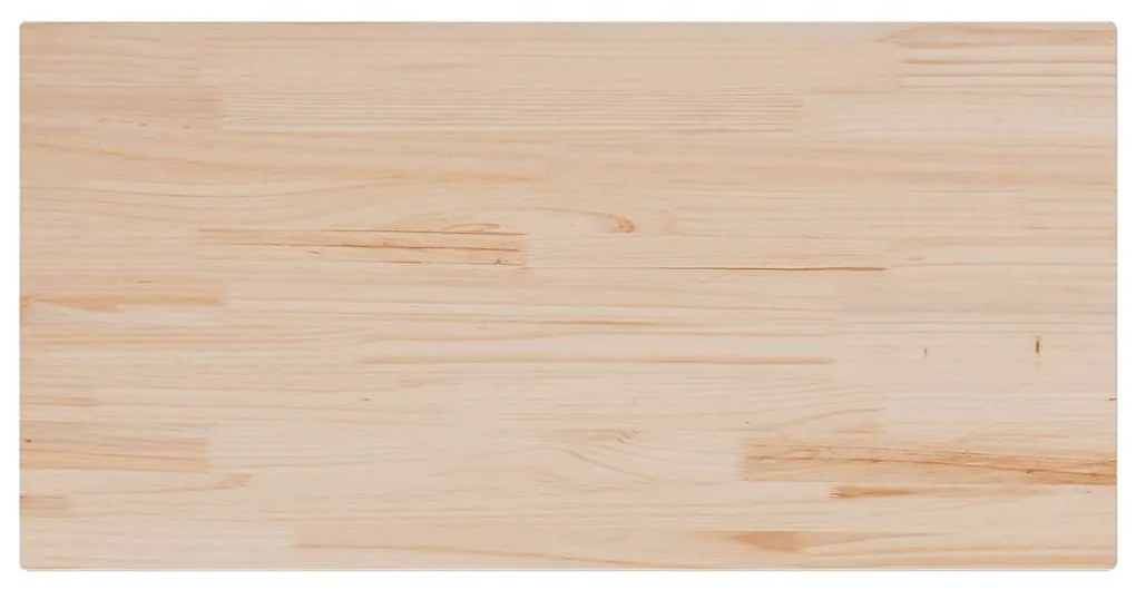 Tampo de mesa retangular 100x60x2,5 cm pinho maciço