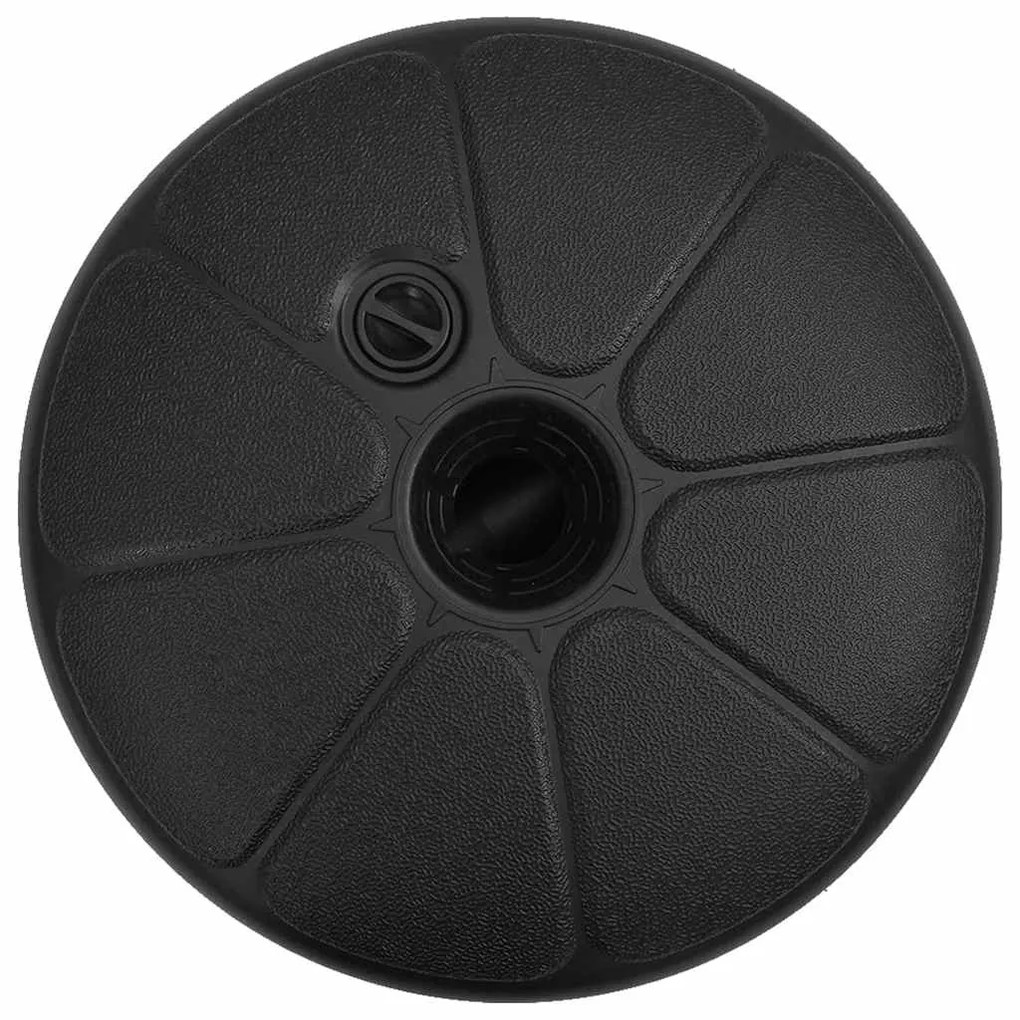 Base para guarda-sol com areia/água 15 L preto