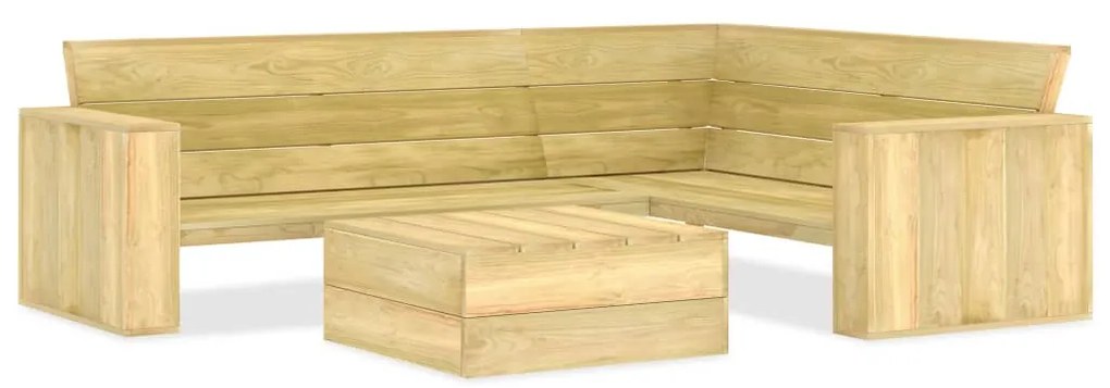 2 pcs conjunto móveis jardim madeira de pinho impregnada