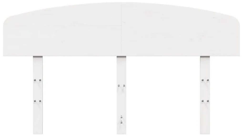 Cabeceira 150 cm madeira de pinho maciça branco