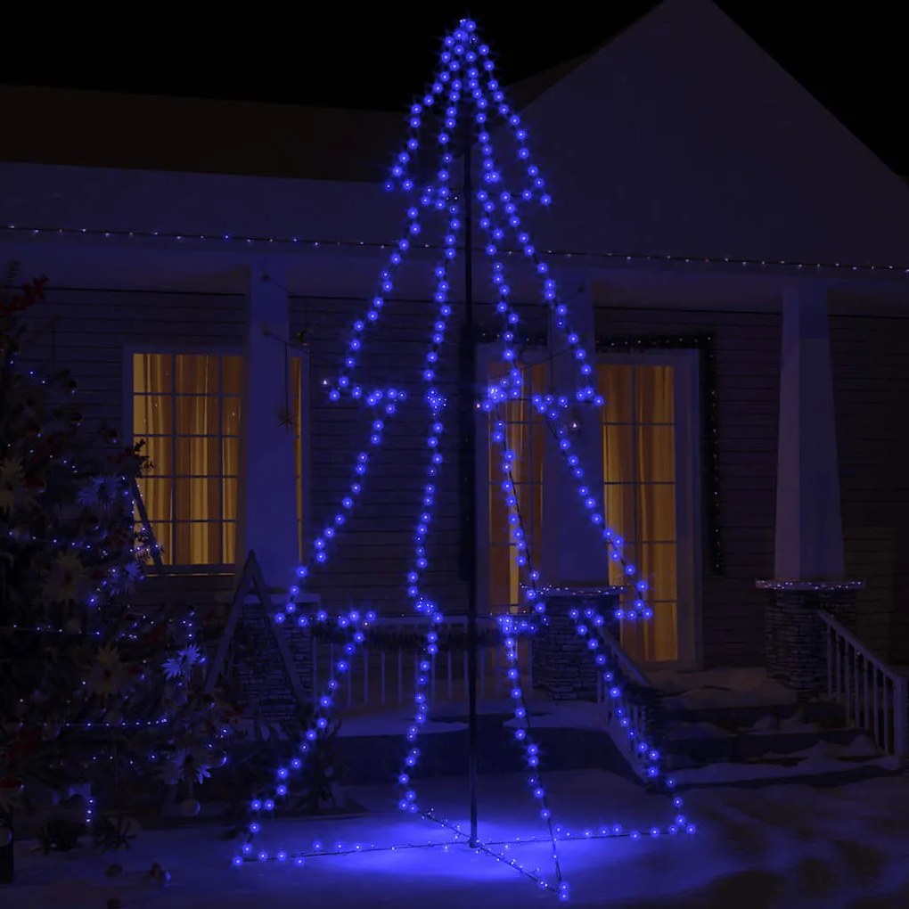 Árvore de Natal em cone 360 LEDs 143x250 cm interior e exterior