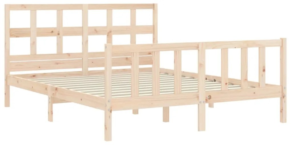 Cama sem colchão 160x200 cm madeira de pinho maciça