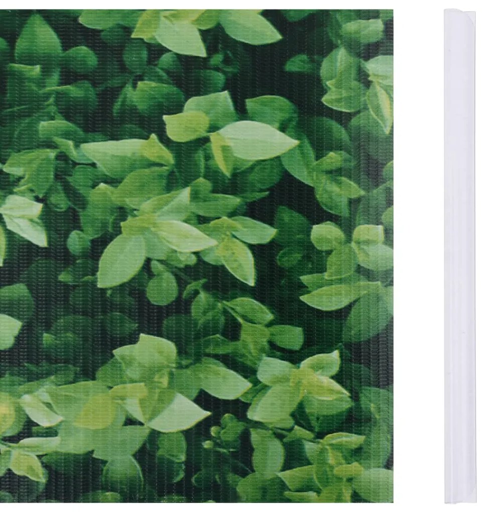 4 pcs painéis de privacidade para jardim 35x0,19 m PVC verde