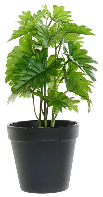 Planta Decorativa DKD Home Decor Preto Verde PVC Plástico (15 x 15 x 28 cm)