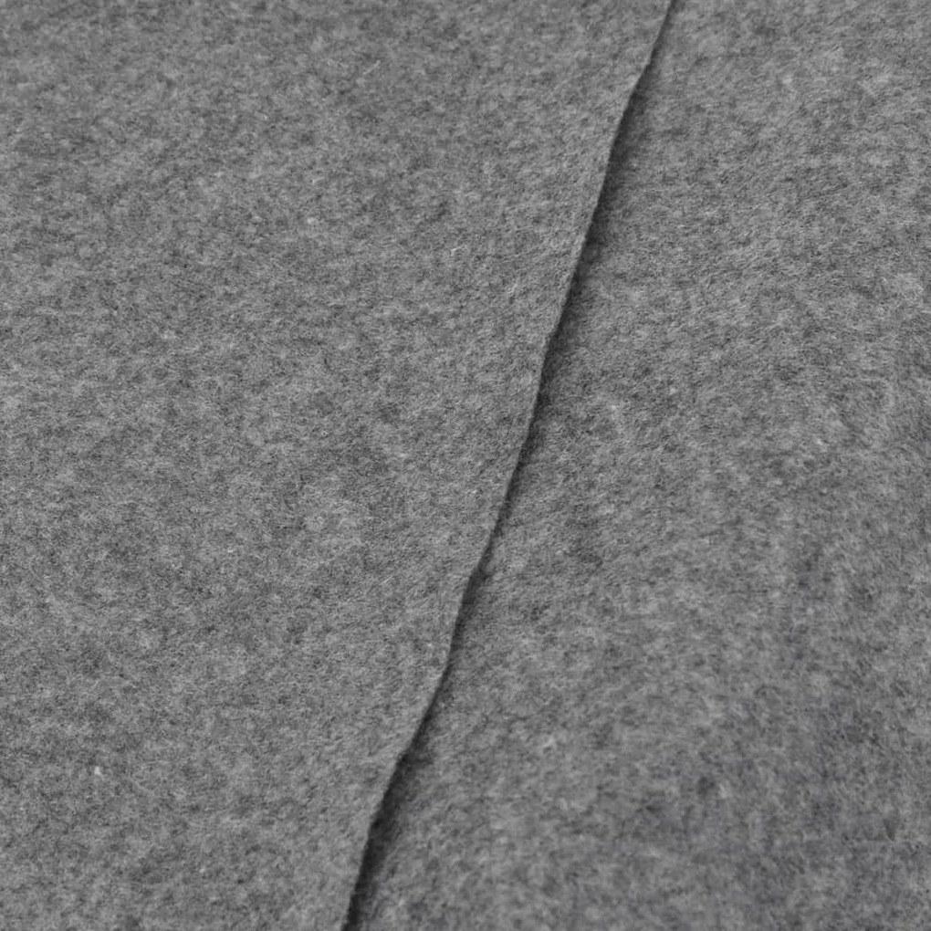 Pano para chão de piscinas 300x220 cm poliéster geotêxtil cinza