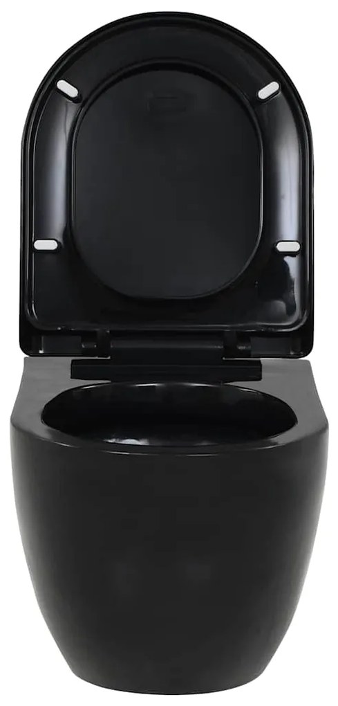 143023 vidaXL Sanita vidaXL de cerâmica preta