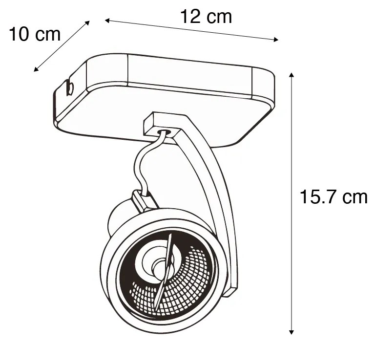Foco de teto de design branco GU10 70mm giratório e inclinável - Vo Design