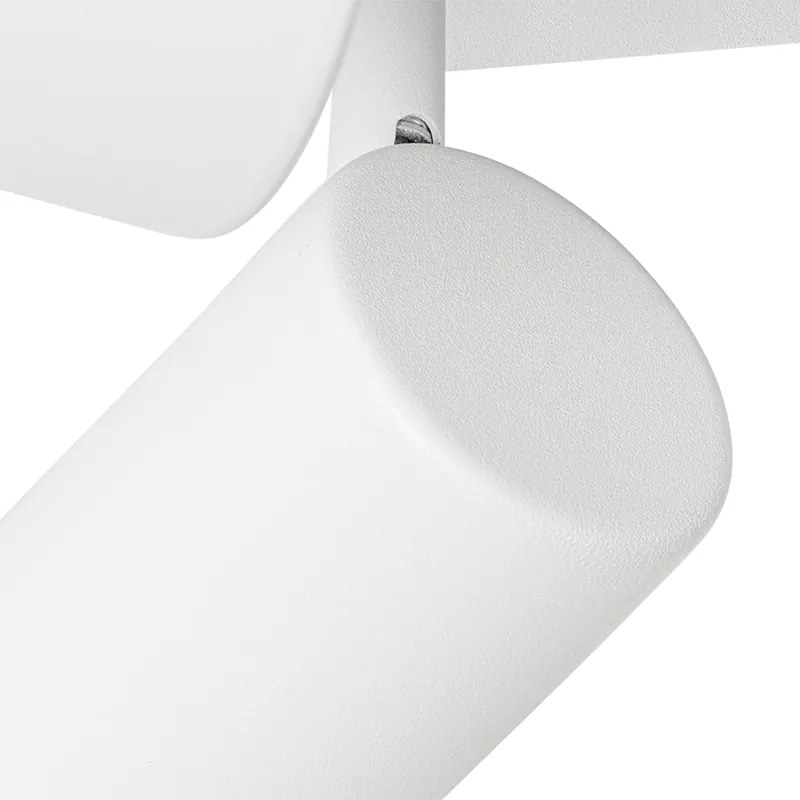 Plafon moderno branco 4-luzes ajustável quadrado - Jeana Moderno