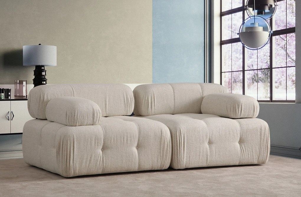 Sofá de 2 Lugares Doblo – Creme – 200 cm x 100 cm x 80 cm
