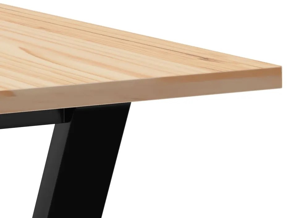Mesa de jantar estrutura em Y 60x60x75 cm pinho e aço