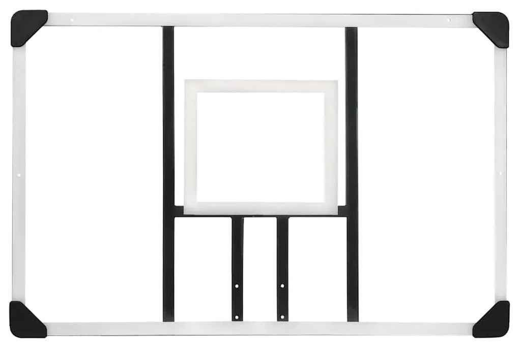 Tabela de basquetebol 106x69x3 cm policarbonato transparente