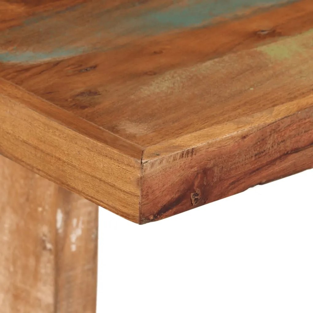 Mesa de jantar 110x55x78 cm madeira recuperada maciça
