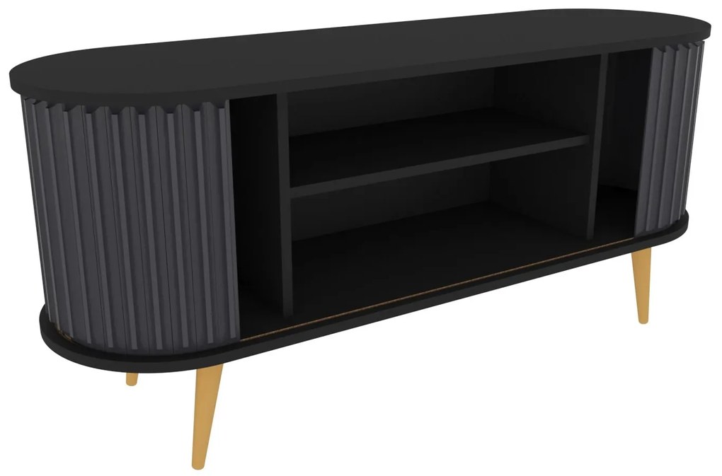 Móvel TV Stor – Preto Antracite – 140x43x64 cm