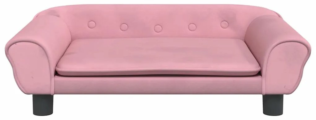 Cama para cães 70x48x22 cm veludo rosa