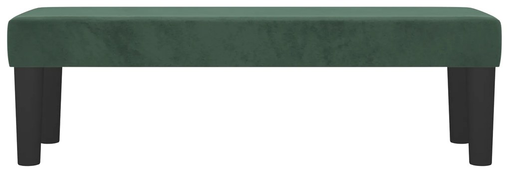 Banco 100x30x30 cm veludo verde-escuro