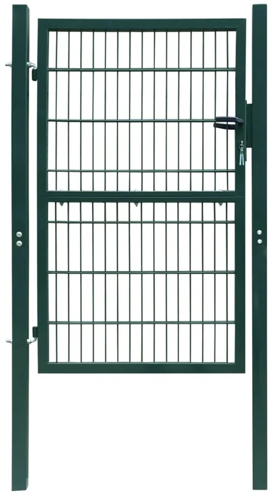 2 D portão de cerca (simples), verde 106 x 210 cm