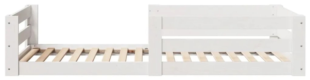 Cama sem colchão 100x200 cm madeira de pinho maciça branco