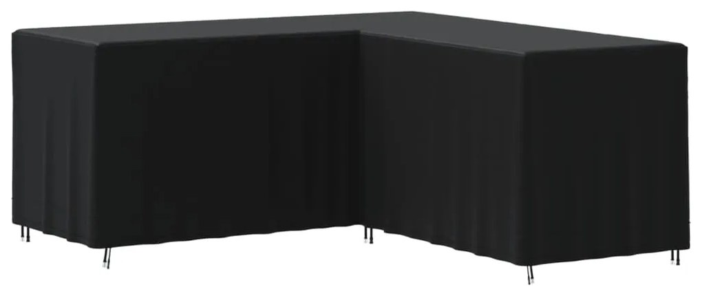 vidaXL Capa para sofá em L 215x215x80 cm 420D oxford preto
