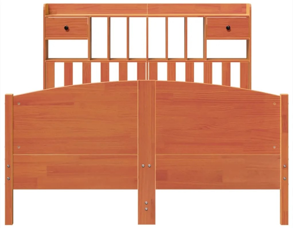 Cama com estante sem colchão 160x200 cm pinho maciço