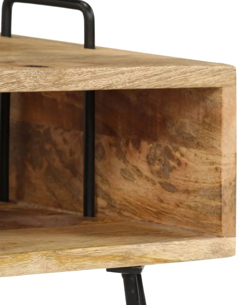 Mesa de cabeceira madeira de mangueira maciça 40x34x47 cm