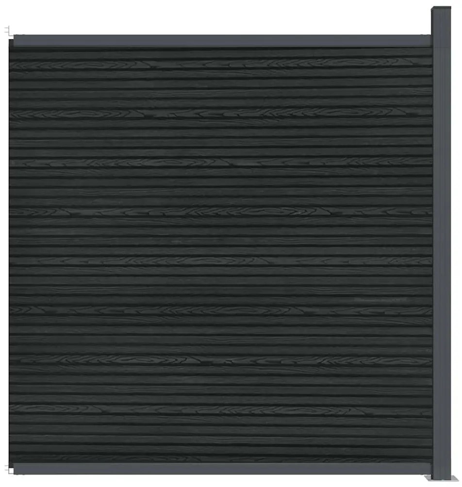 Painel de vedação WPC 173x186 cm cinza