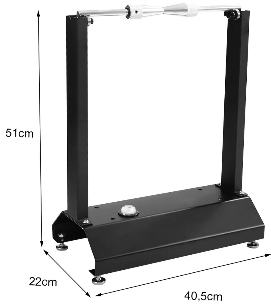 Dispositivo de balanceamento de roda de mota Suporte de balanceamento Cones ajustáveis para centralização para oficina doméstica 40,5 x 22 x 51 cm P