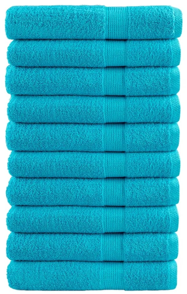 Toalhas premium SOLUND 10 pcs 100x200 cm 600 gsm turquesa