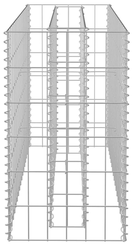 Canteiro elevado/cesto gabião 90x30x60 cm aço galvanizado