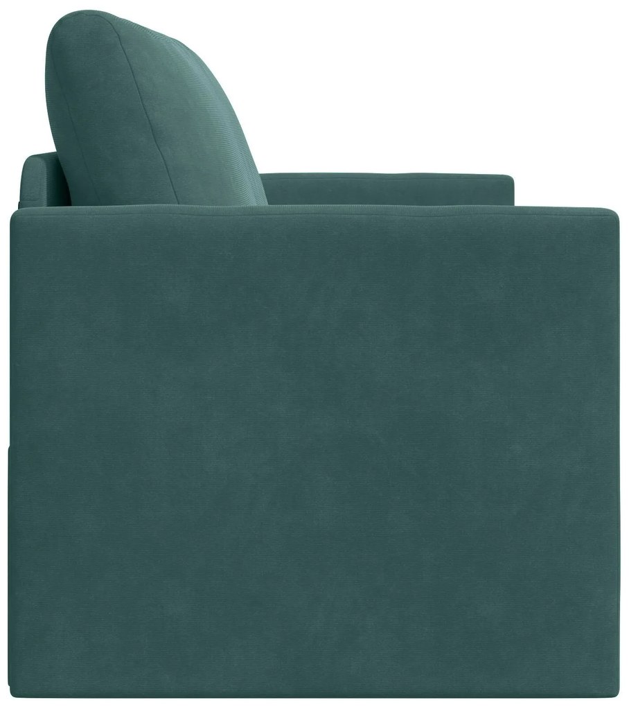 Sofá Cama de Piso 2 em 1 Verde Escuro 124x204x61 cm Veludo