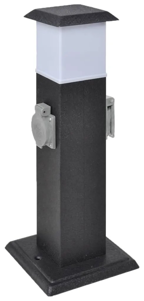 Pilar de Tomadas de Energia para Jardim Preto
