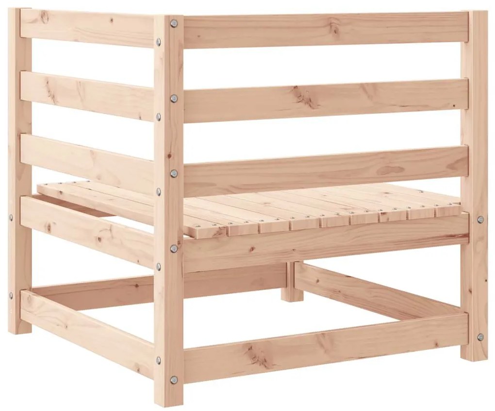 Sofás de canto para jardim 2 pcs madeira de pinho maciça