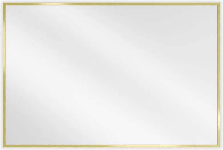 Mexen Loft espelho de casa de banho retangular 90 x 60 cm, moldura dourada - 9852-090-060-000-50