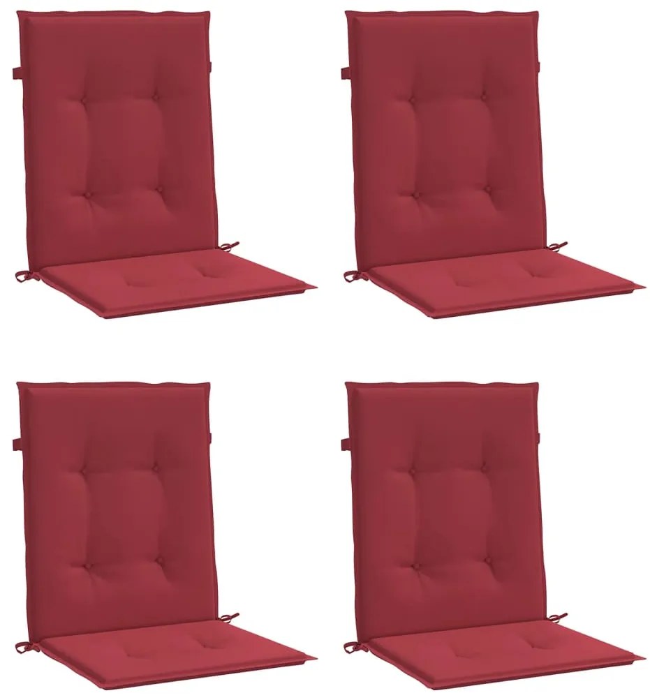 Almofadões lombares cadeiras jardim 4pcs oxford vermelho tinto