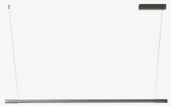 Lâmpada De Teto Suspensa Linear Led 120 Cm Com Luz Indireta Em Alumínio Lirela Cinzento Escovado - Sklum