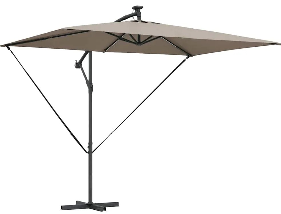 Guarda-sol de Bananeira Cantilever Cinzento-acastanhado