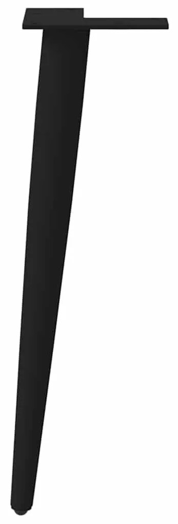 Pés para mesa de centro cônicos 4 peças preto 42-43 cm aço