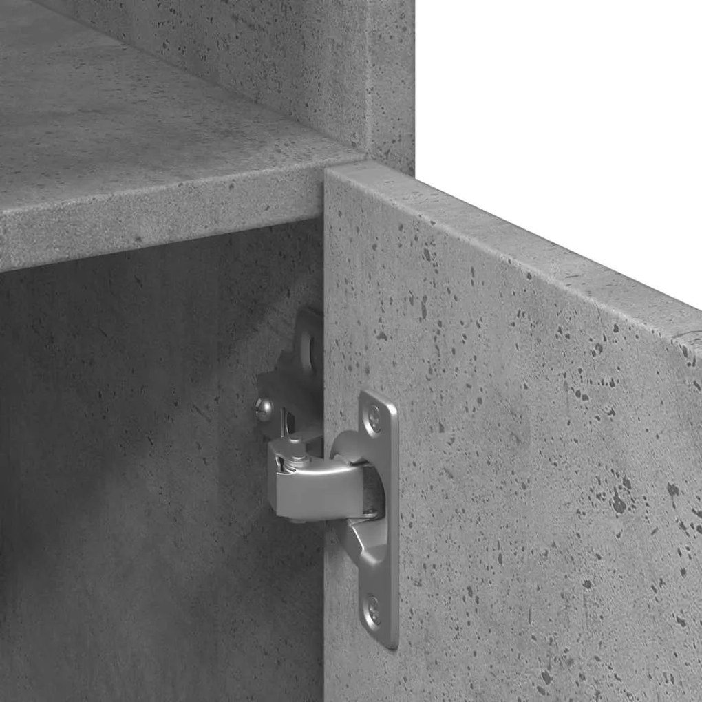 Armário de casa de banho 30x30x179 cm contrap. cinzento cimento
