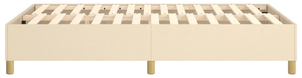 Estrutura de cama sem colchão 120x200 cm tecido cor creme
