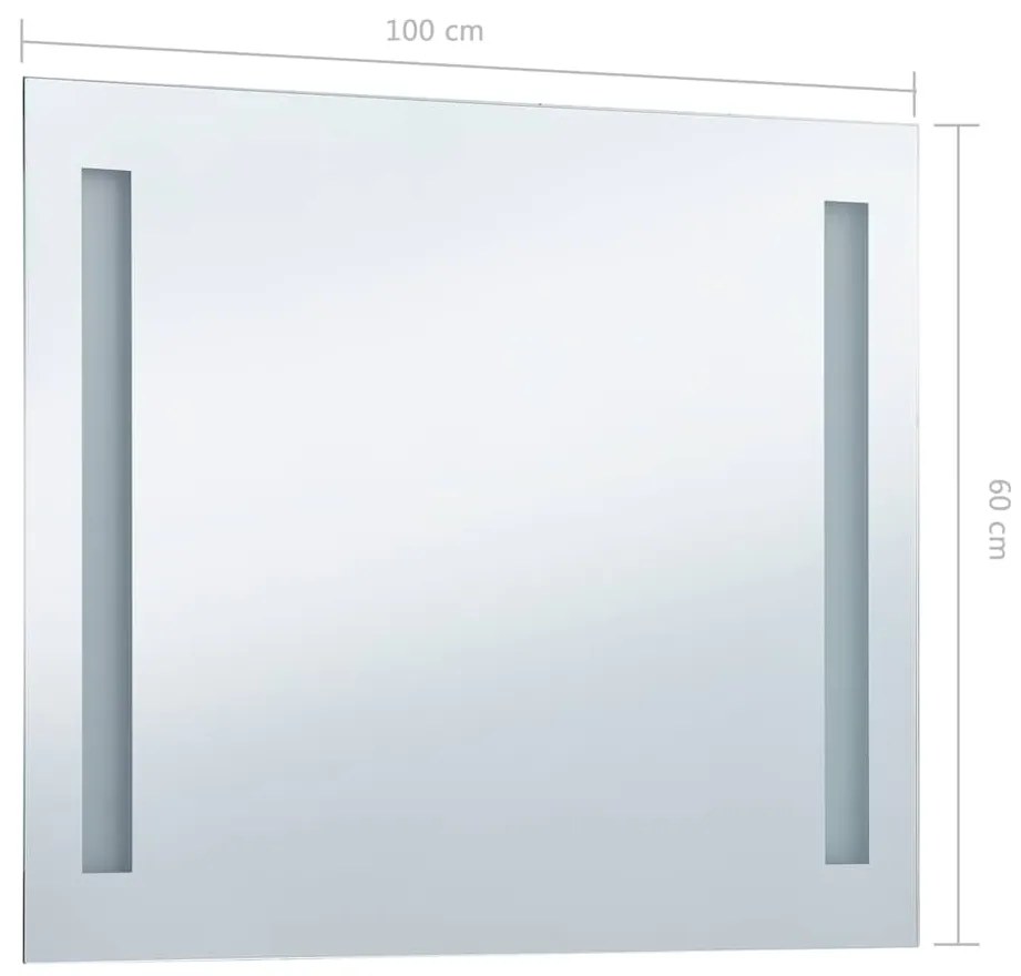 Espelho de parede LED para casa de banho 100x60 cm