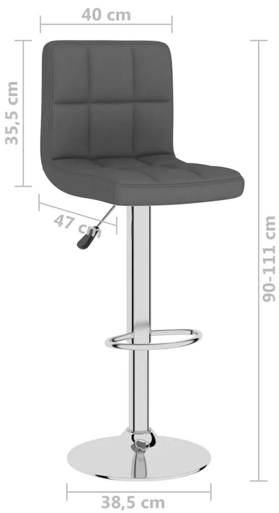 Bancos de bar 2 pcs tecido cinzento-escuro
