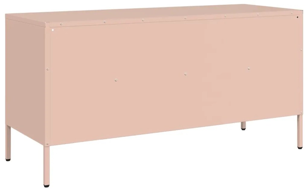 Móvel de TV 100,5x39x50,5 cm aço laminado a frio rosa