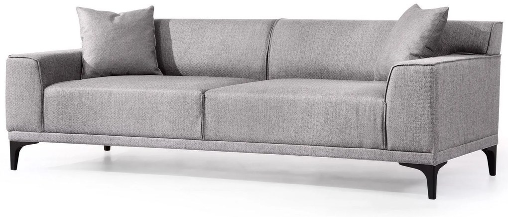 Sofá de 3 Lugares Petra – Cinzento Claro – 215x87x86 cm